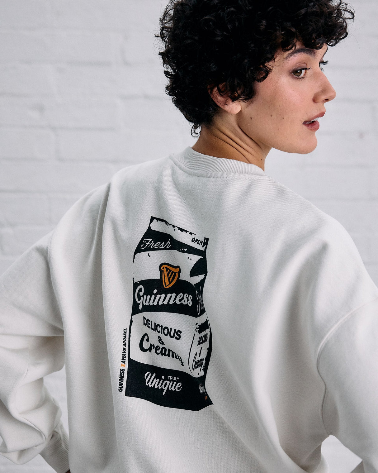 Awave Cream Milk Carton Sweatshirt