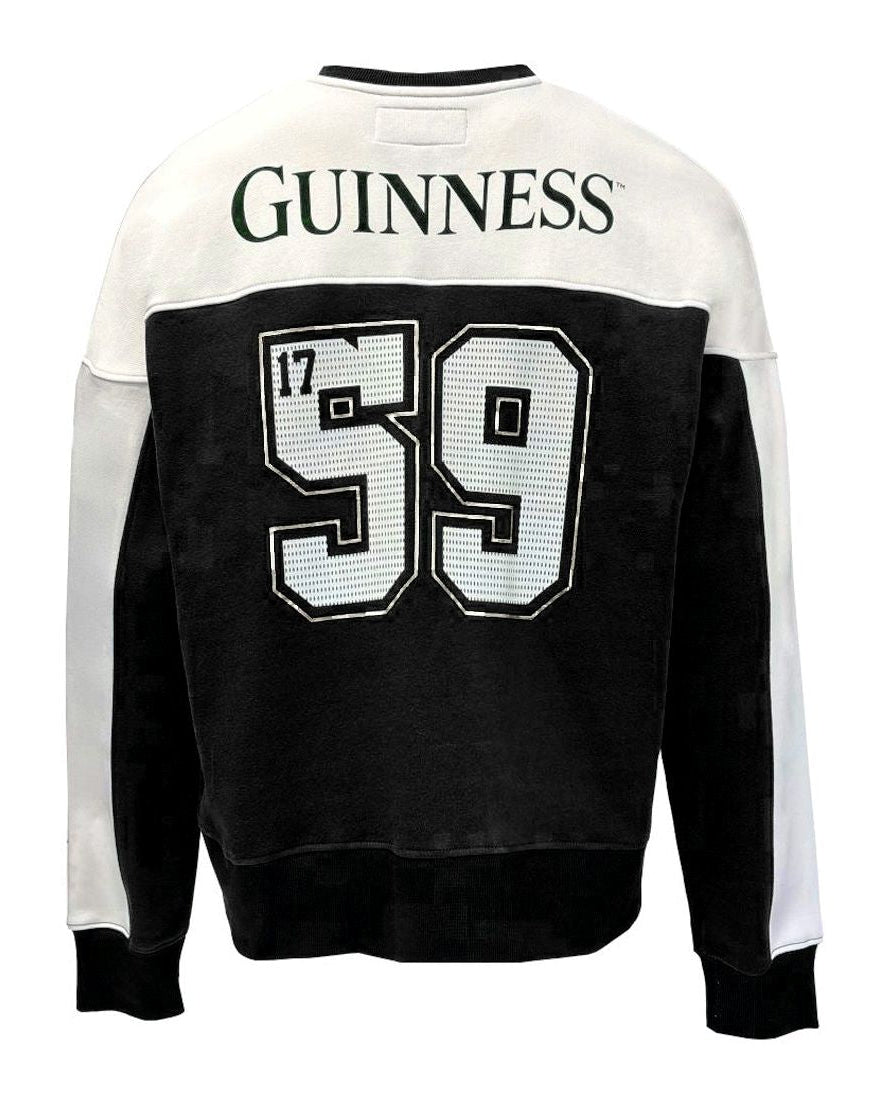 Sweatshirt with 'Guinness' branding and number '59' on a white background