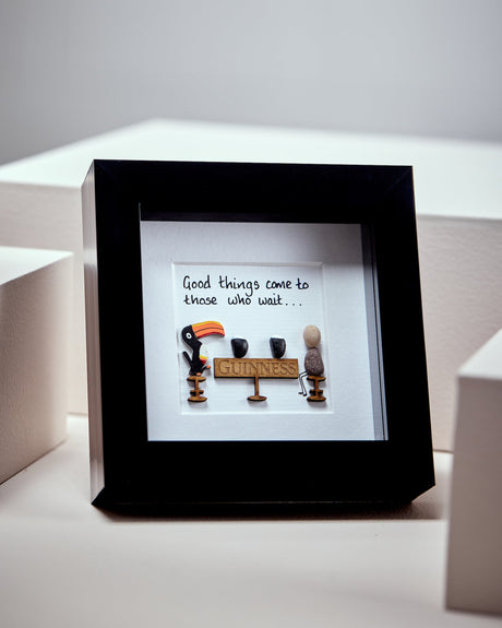 Framed Pebble Art - Good Things by Simple Mourne