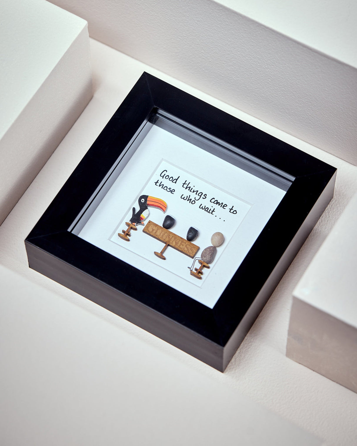 Framed Pebble Art - Good Things by Simple Mourne