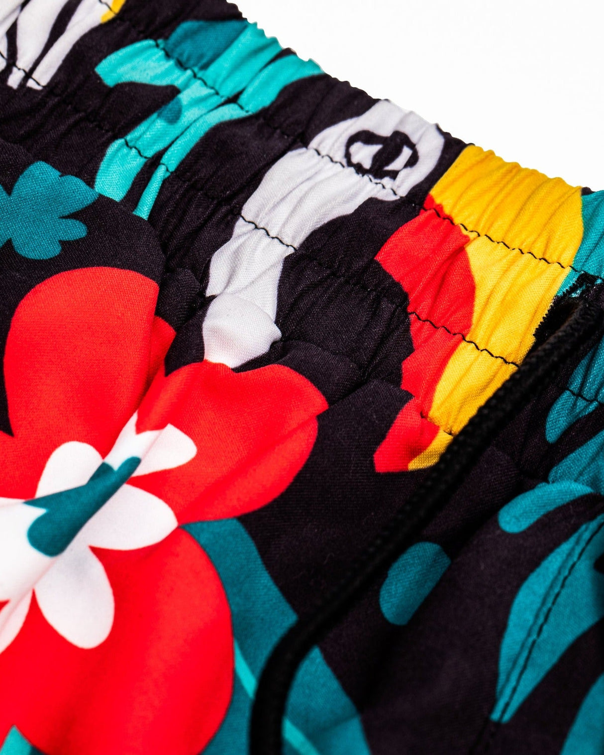 Detail image of the Guinness x Fatti Burke Hawaiian Style Swim Shorts