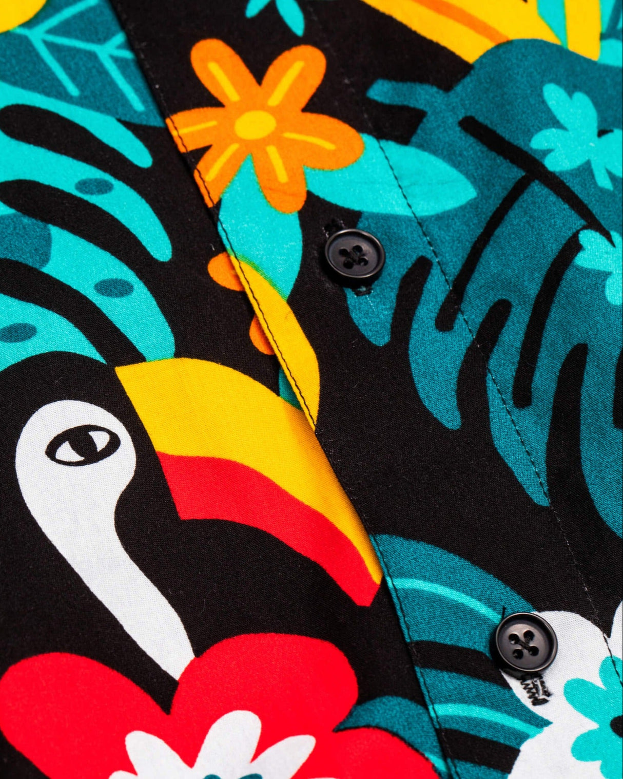 Detail of the Guinness Storehouse Hawaiian Style Shirt designed by Kathi Burke.