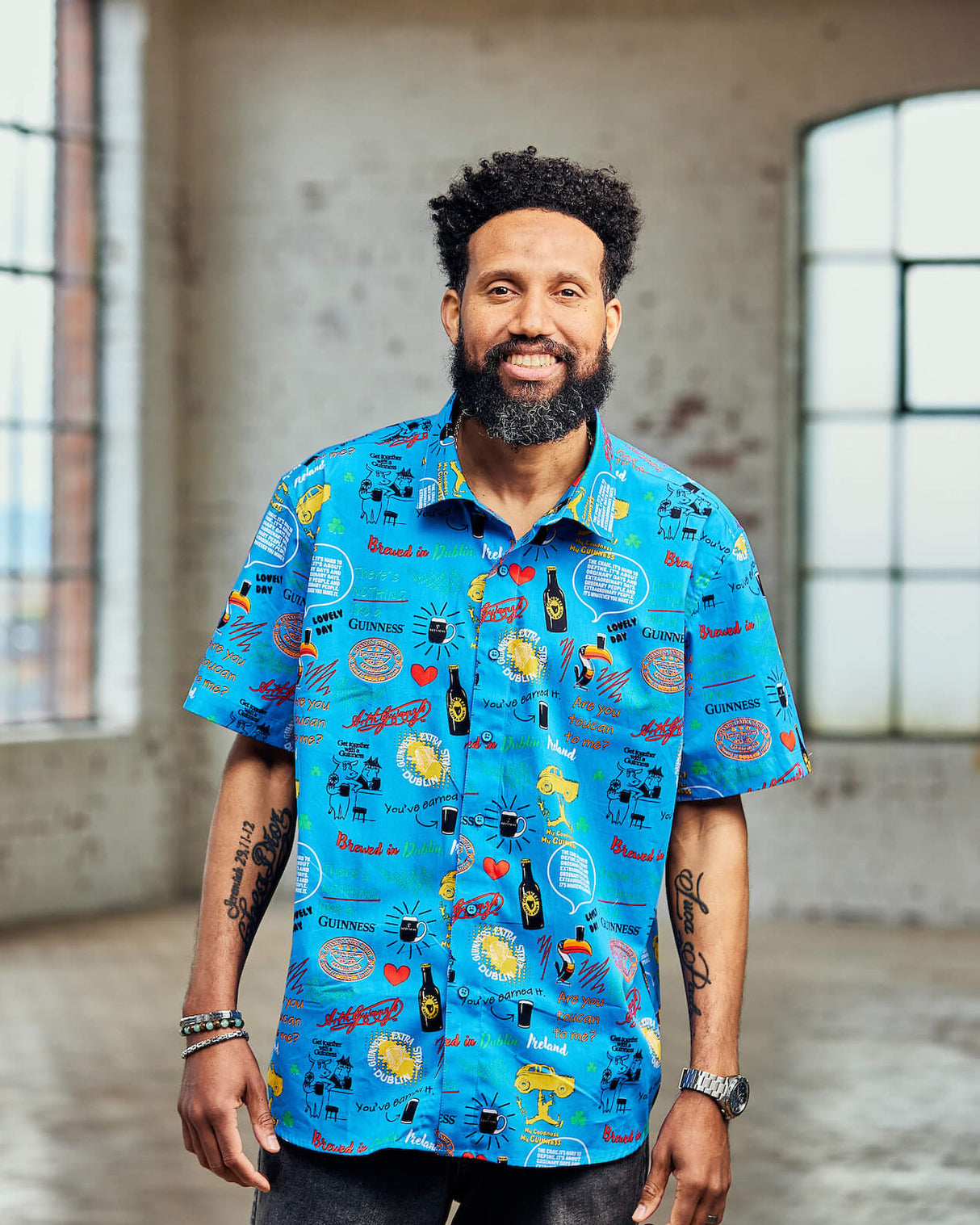 Blue Iconic Summer Doodle Shirt
