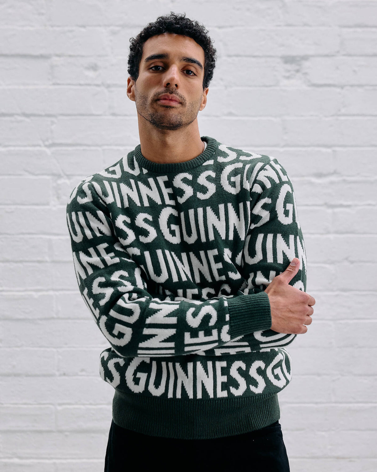 Guinness Green Logo Knitted Jumper
