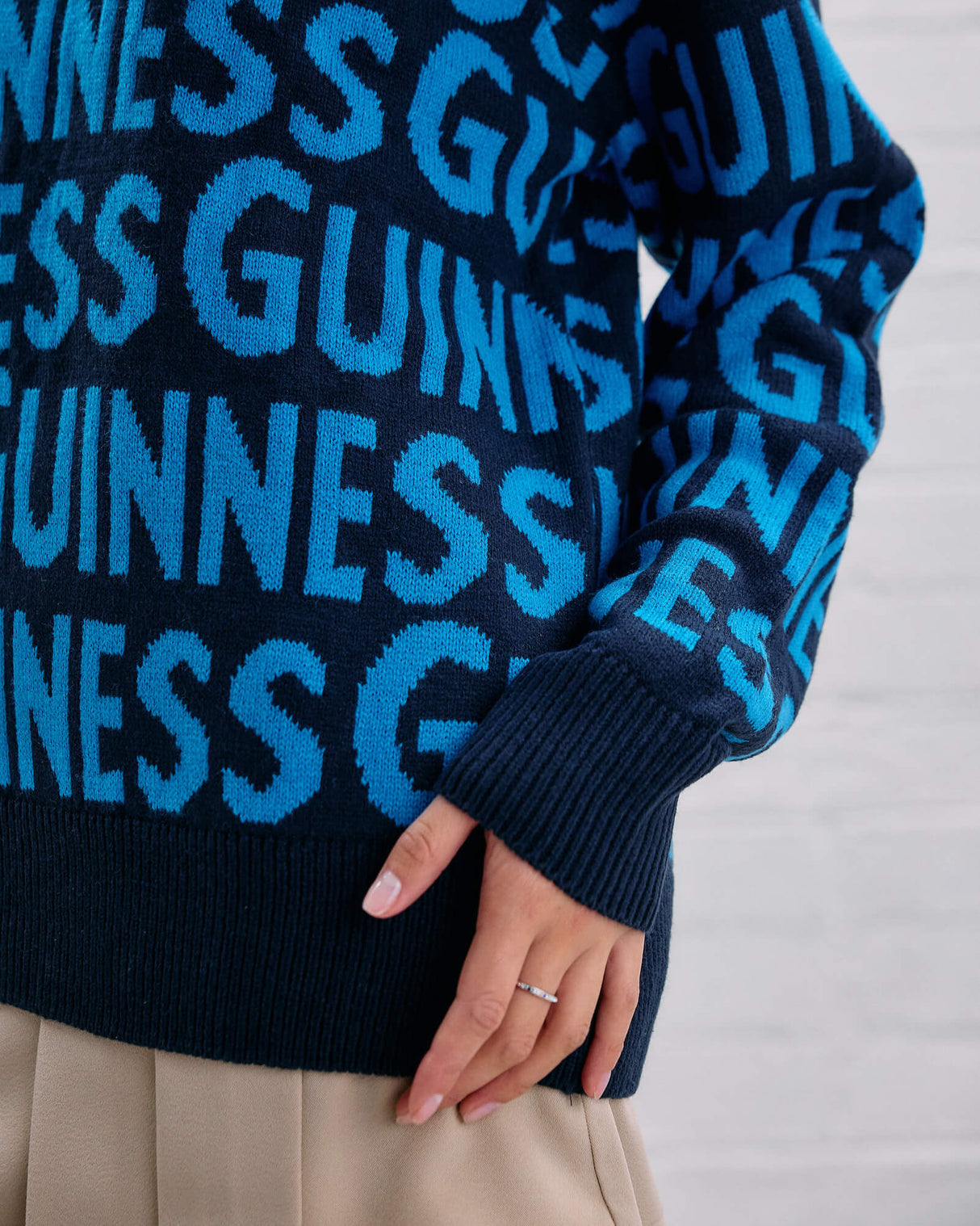 Guinness Blue Logo Knitted Jumper