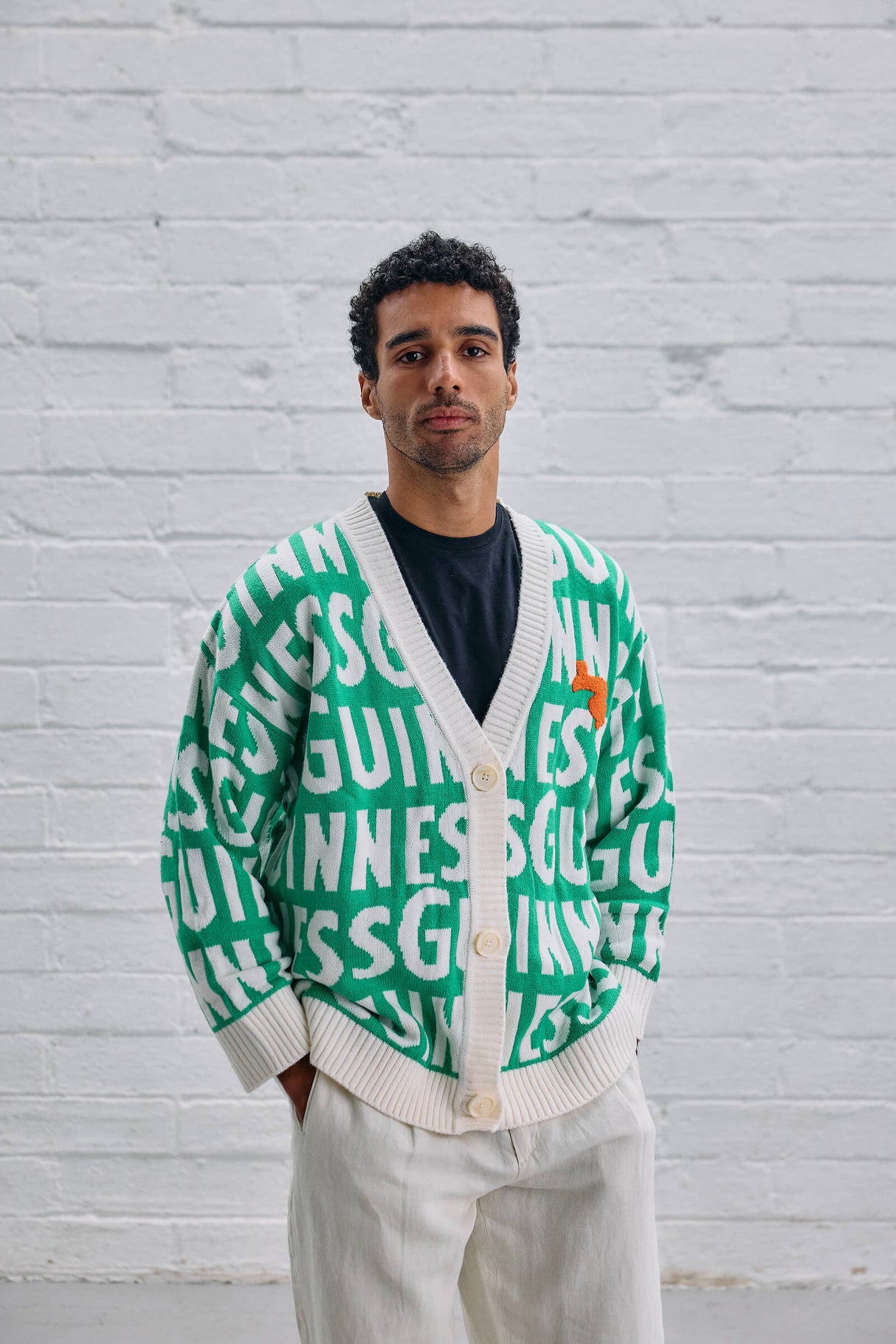 Guinness Green Lovely Day Knitted Cardigan