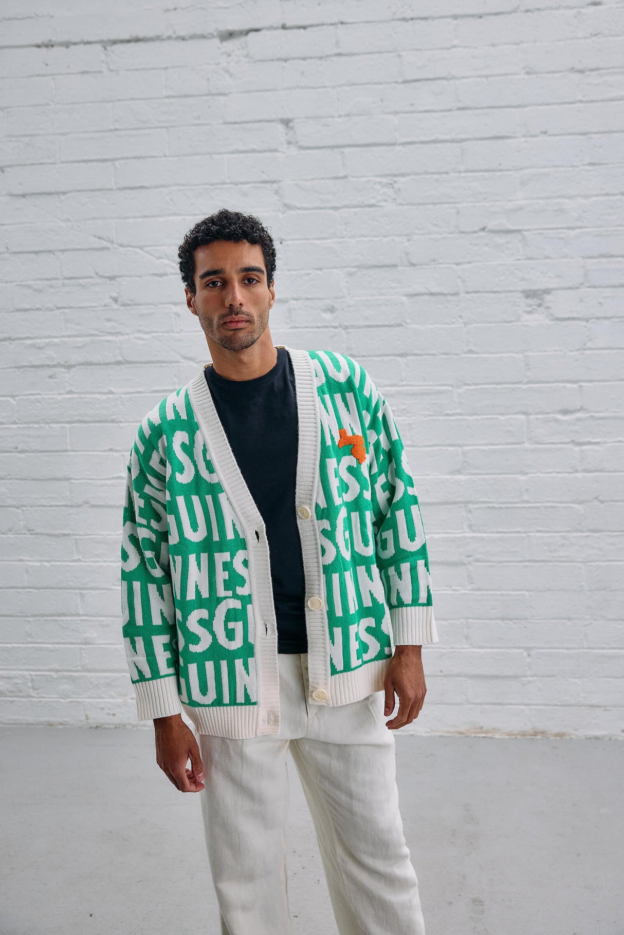 Guinness Green Lovely Day Knitted Cardigan