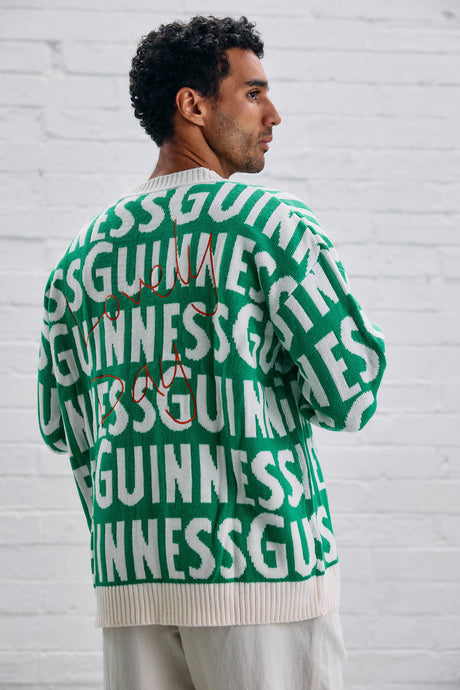 Guinness Green Lovely Day Knitted Cardigan