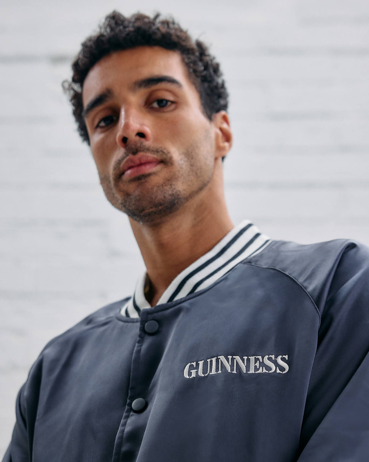 Guinness Hand Drawn Toucan Grey Varsity Jacket