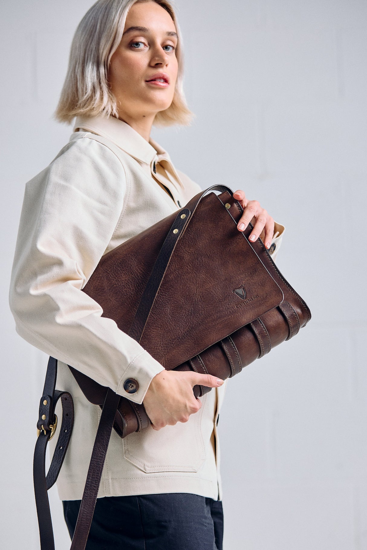 De Bruir Guinness Leather Laptop Bag