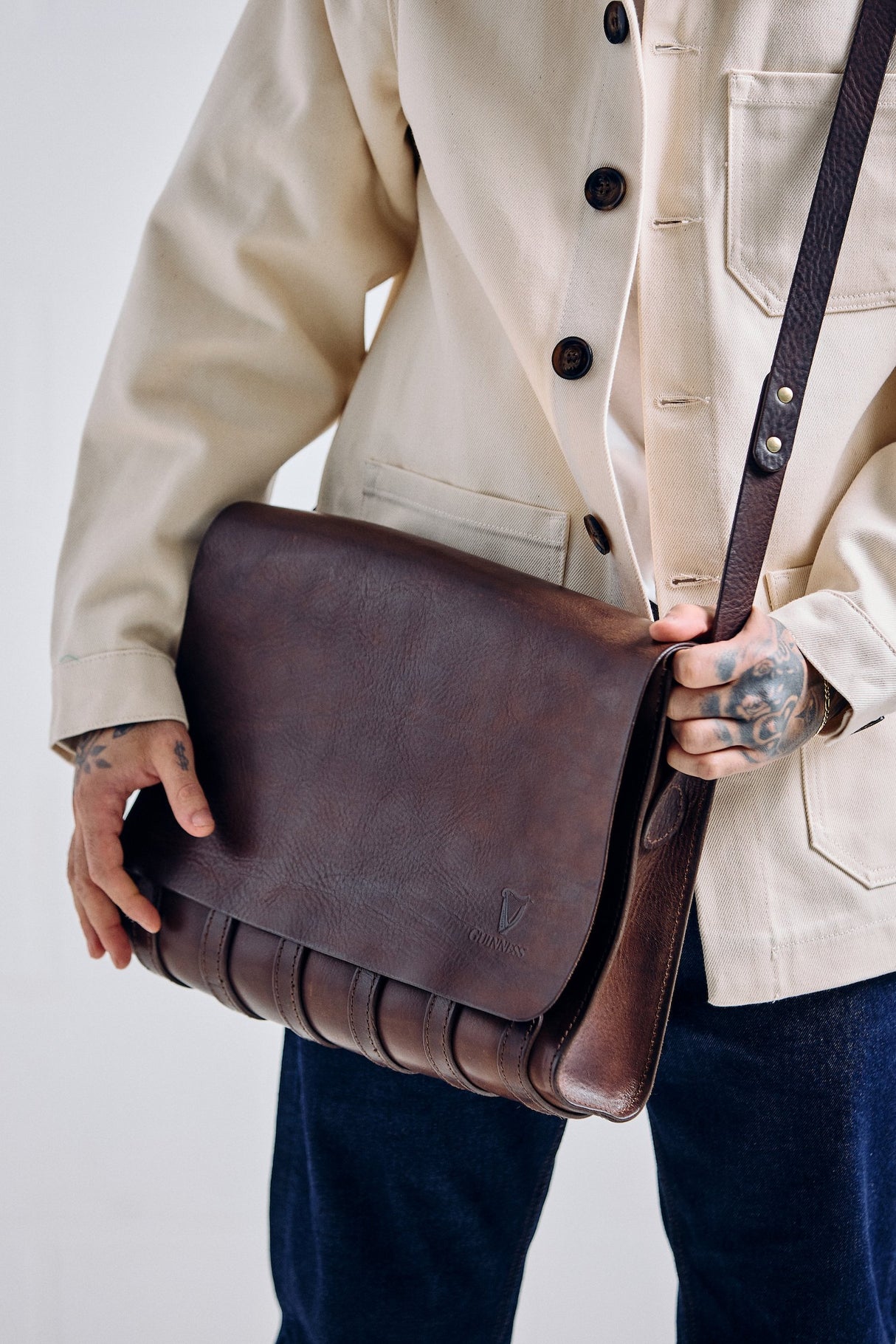 De Bruir Guinness Leather Laptop Bag