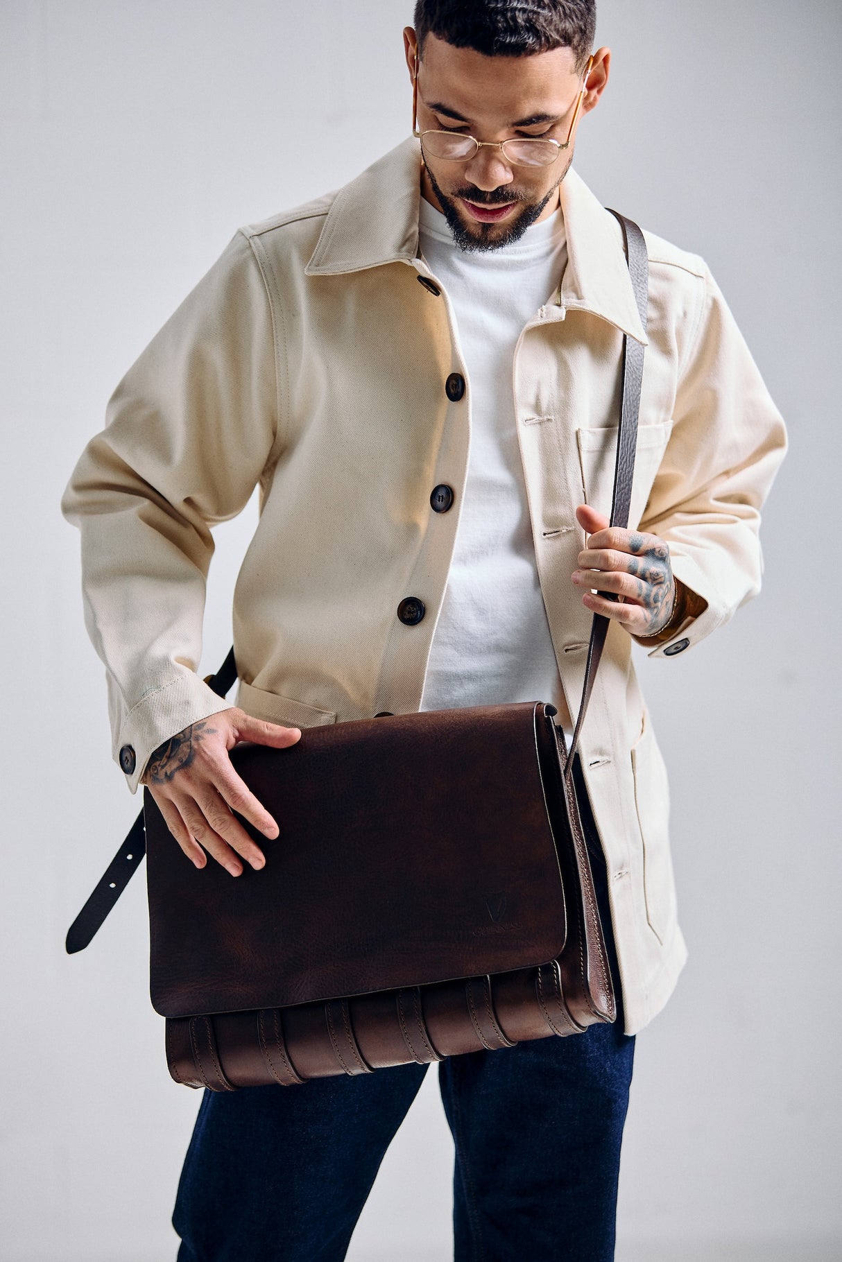 De Bruir Guinness Leather Laptop Bag