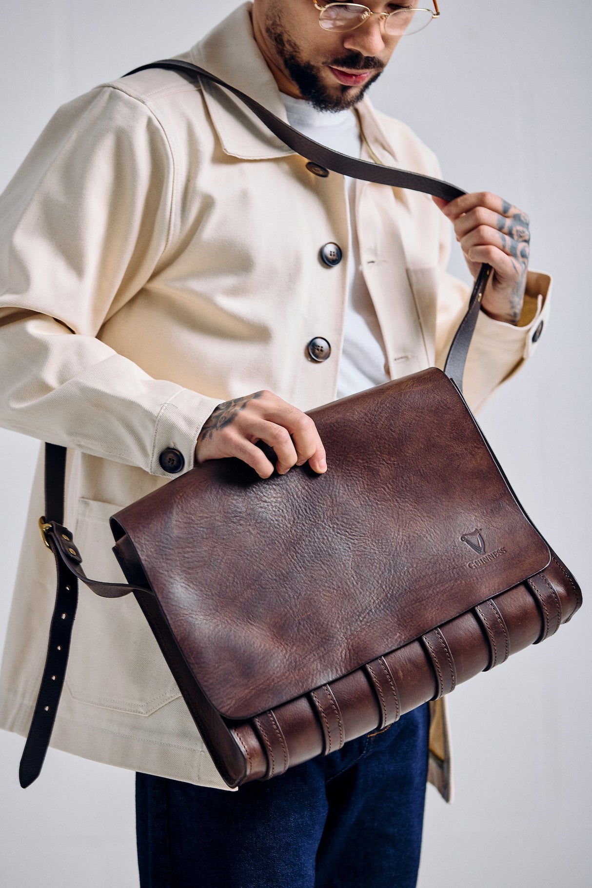De Bruir Guinness Leather Laptop Bag