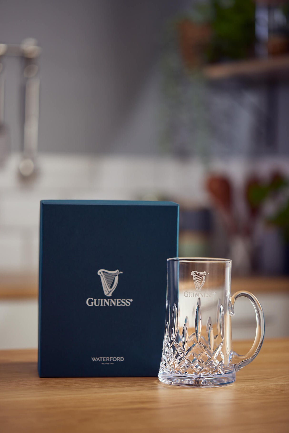 A Guinness X Waterford crystal limited edition tankard drinkware.