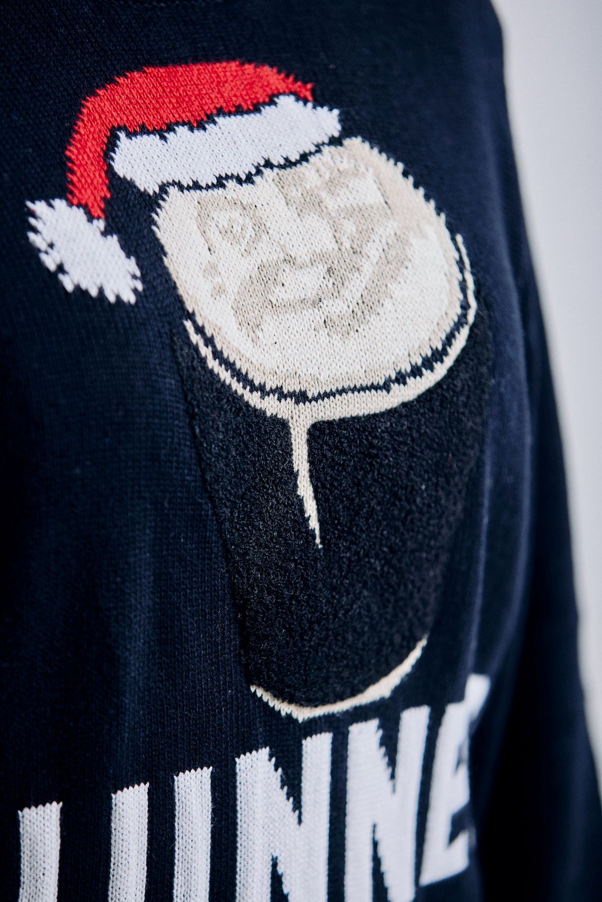 Black Christmas Smiling Pint Sweater