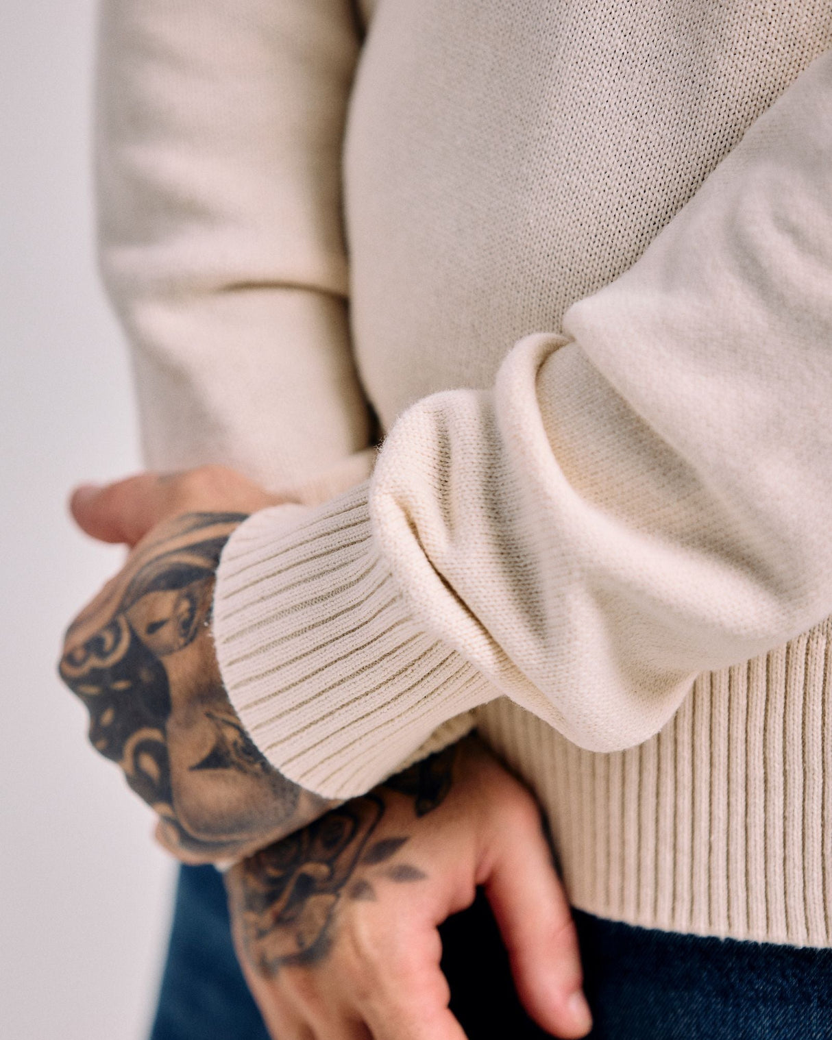 Cream Guinness Skiing Toucan 1/4 Zip Sweater