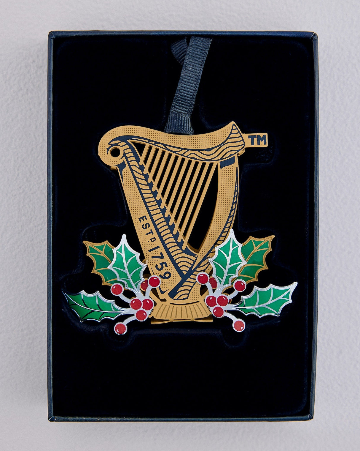 Newbridge Silverware Guinness Harp Holly Decoration