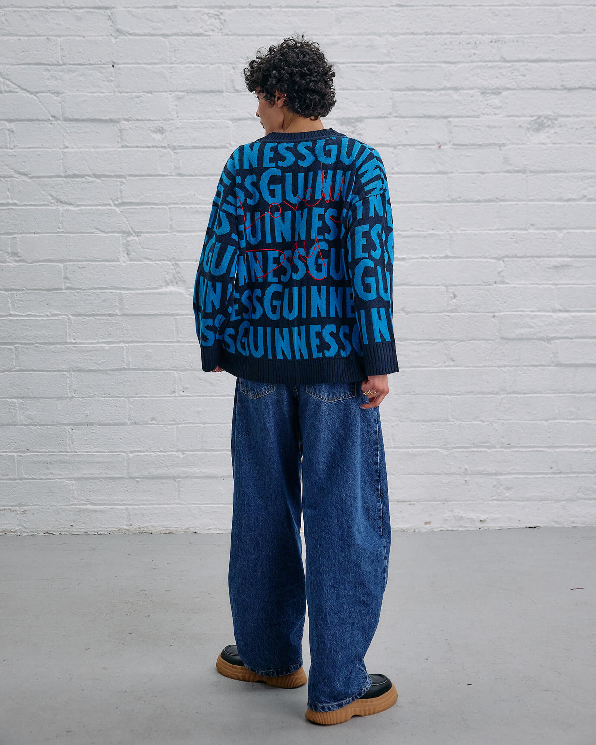 Image of the lovely day blue cardigan from the exclusive clothing collection in the Guinness Storehouse, Dublin, Ireland.