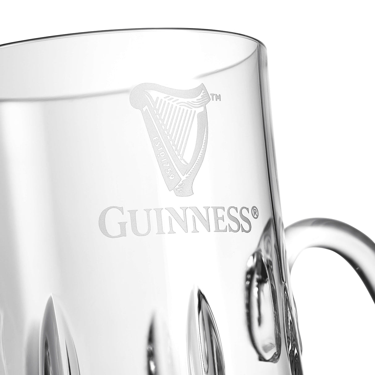 Image of Guinness x Waterford Crystal Lismore Beer Mug with Guinness Logo
