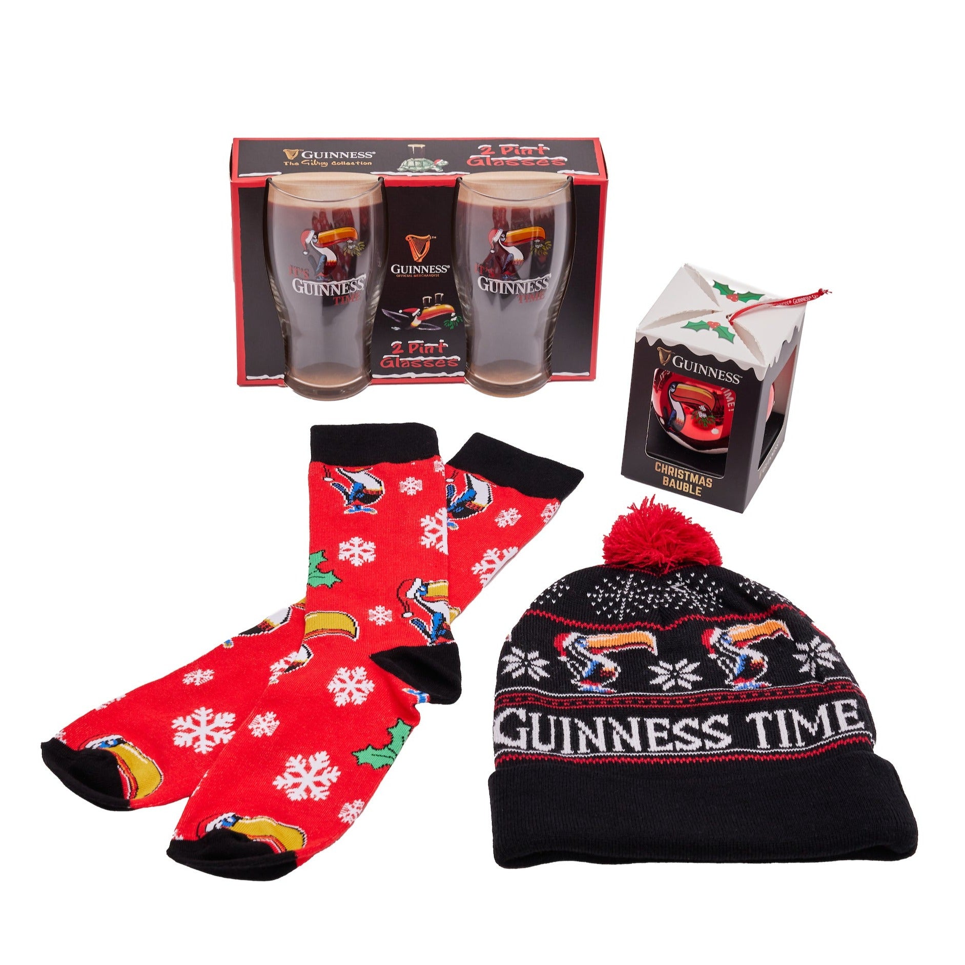 Guinness Toucan Christmas Pint Glass