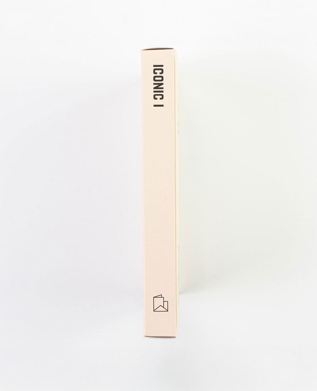 Beige product box with 'Iconic' branding on a white background