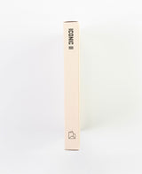 Beige cylindrical product with 'Iconic II' branding on a white background