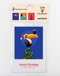 Packaged Christmas cards featuring a toucan with a Guinness beer glass and festive hat, branded by Guinness and pawpear.
