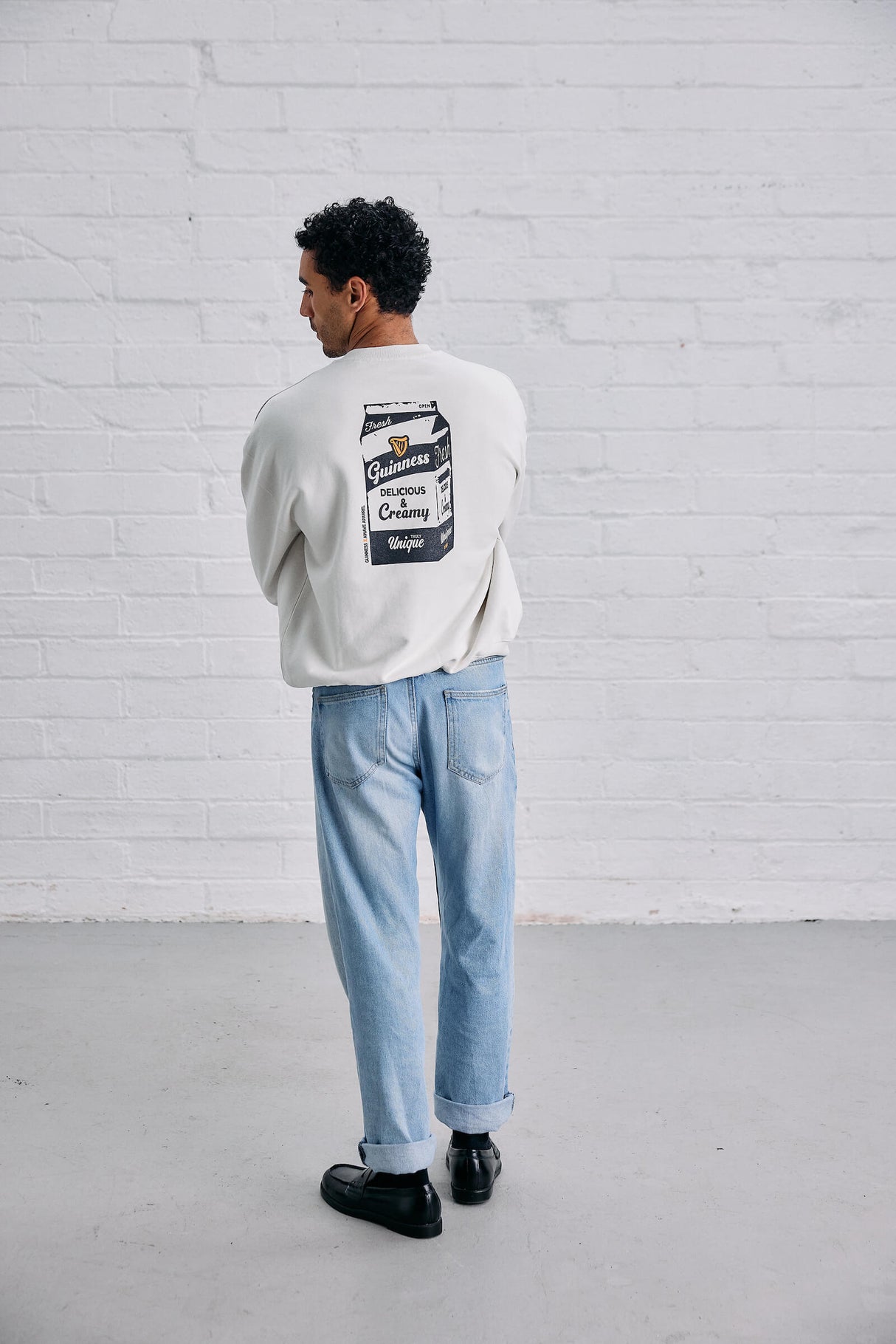 Awave Cream Milk Carton Sweater