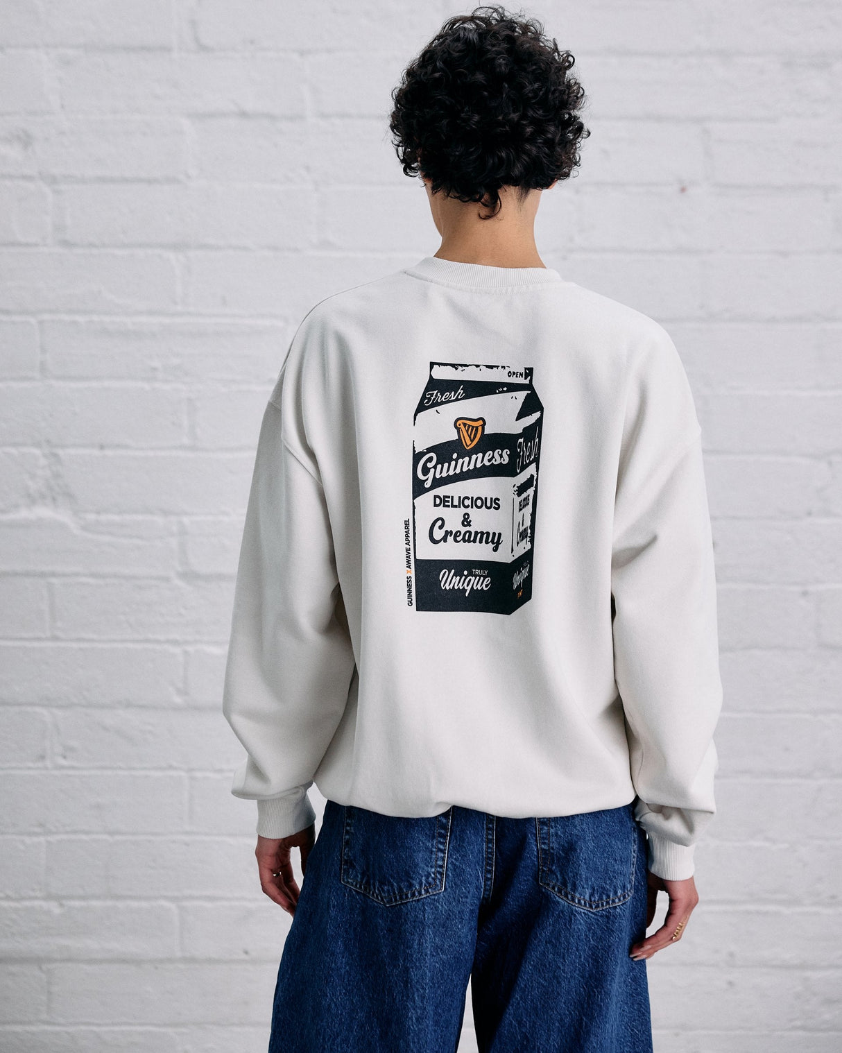 Awave Cream Milk Carton Sweater
