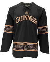 Black jersey with 'Guinness' branding on a white background