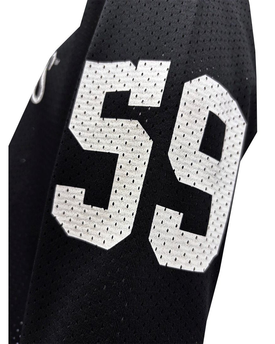 Black sports jersey with white number 59 on a white background