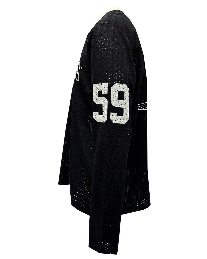 Black sports jersey with number 59 on a white background