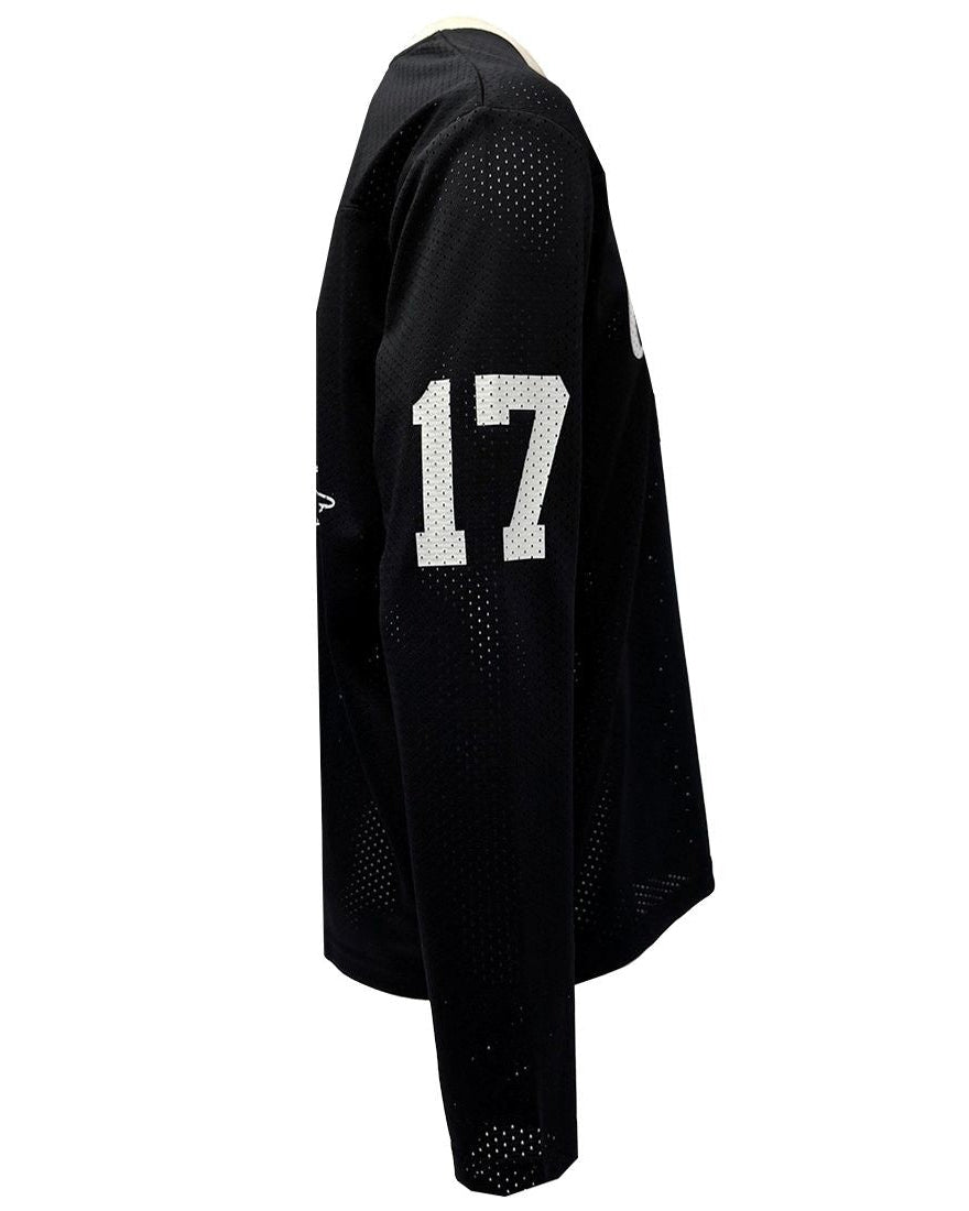 Black sports jersey with number 17 on a white background