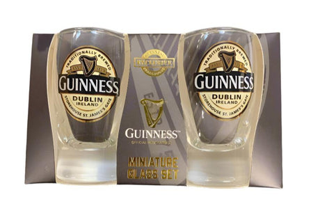 Mini 2pk Guinness Dublin label glasses