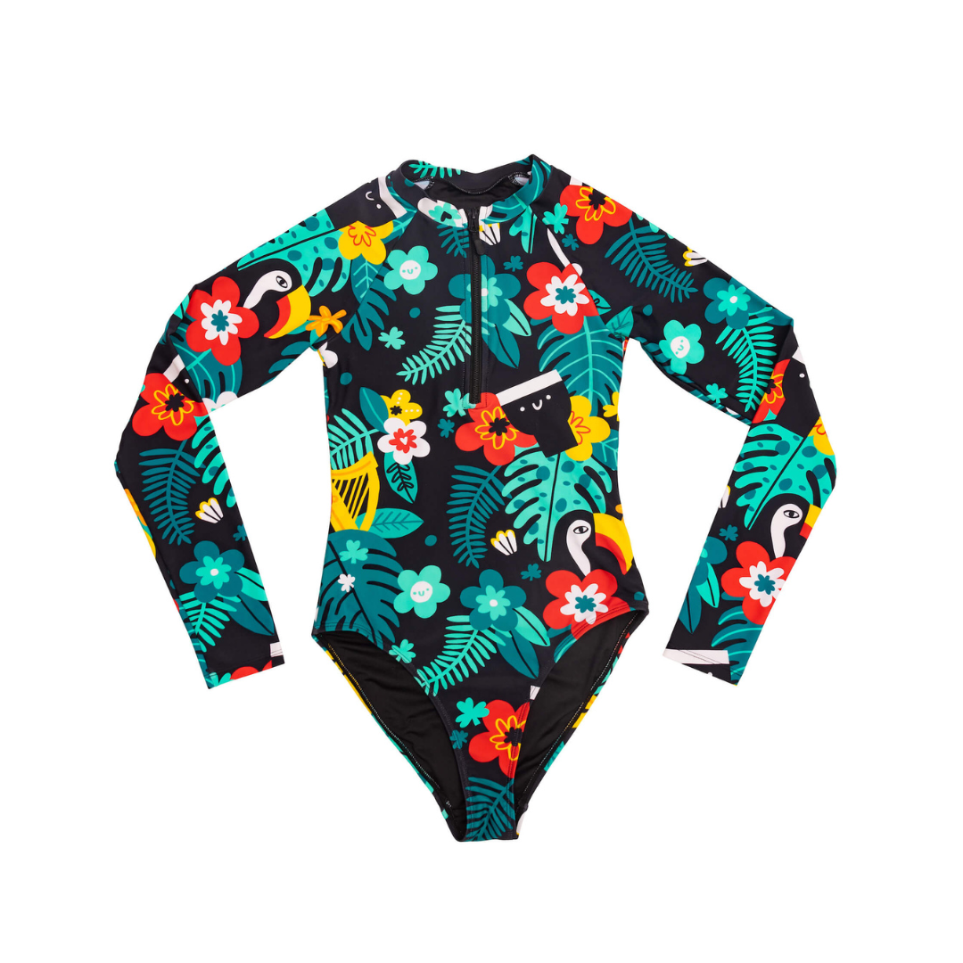 Front image of the Guinness x Fatti Burke Hawaiian Style Swimming suit