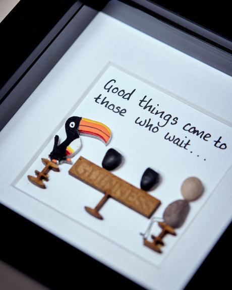 Framed Pebble Art - Good Things by Simple Mourne