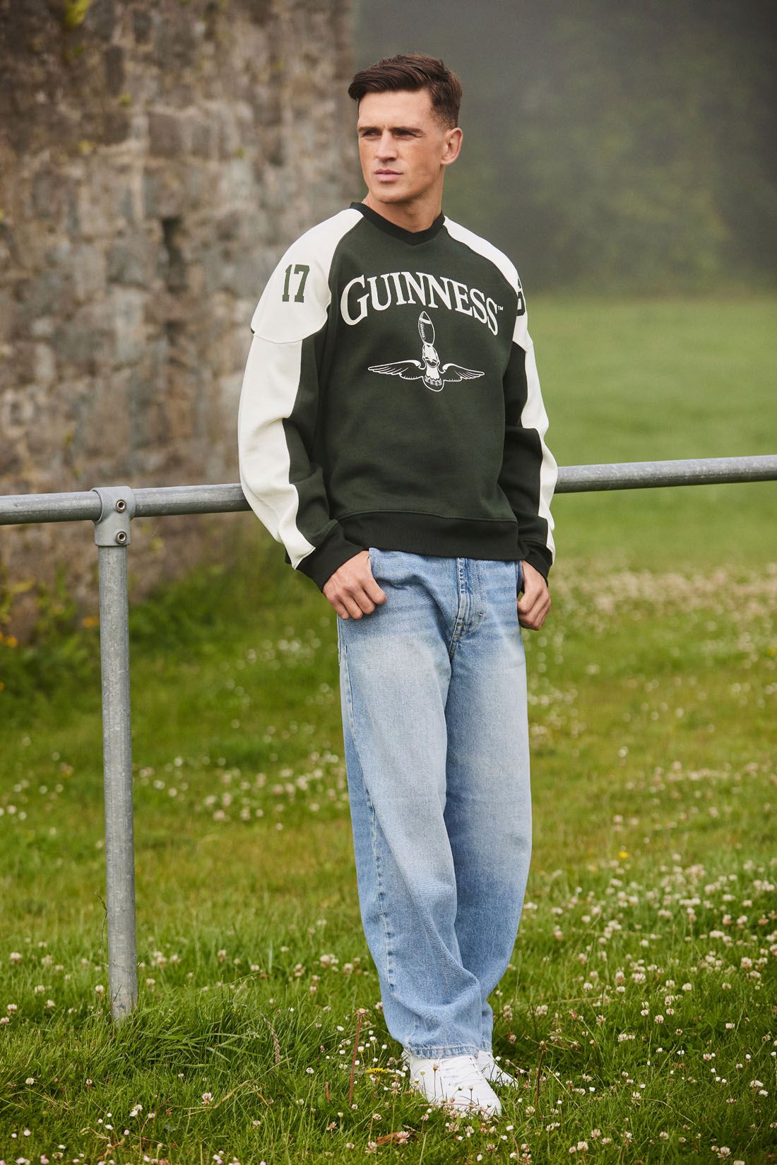 Green & Cream Toucan Guinness Game Day American Football Sweater