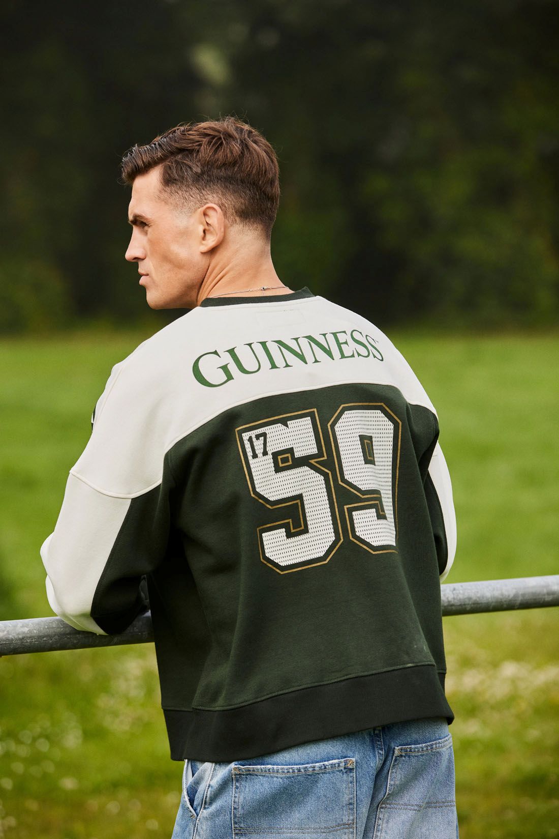 Green & Cream Toucan Guinness Game Day American Football Sweater