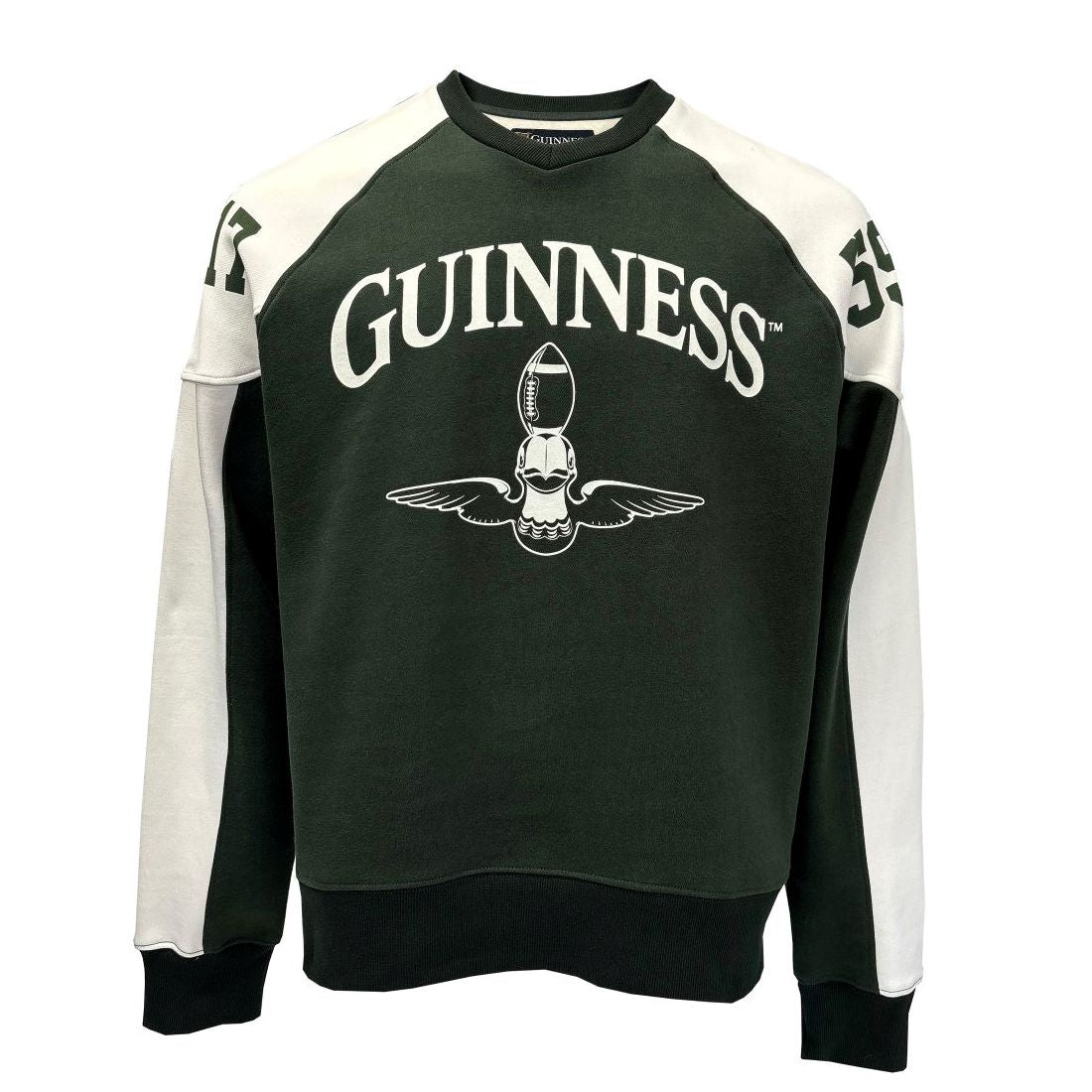 Green & Cream Toucan Guinness Game Day American Football Sweater