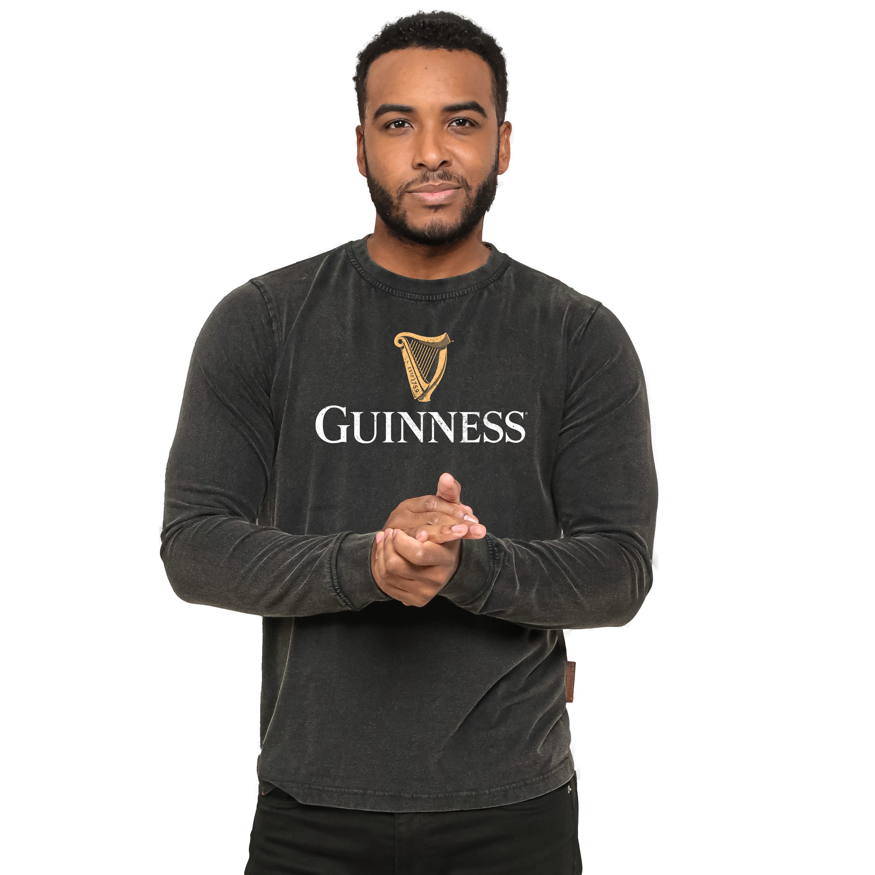 Guinness Washed Black Long Sleeves T Shirt Guinness Storehouse