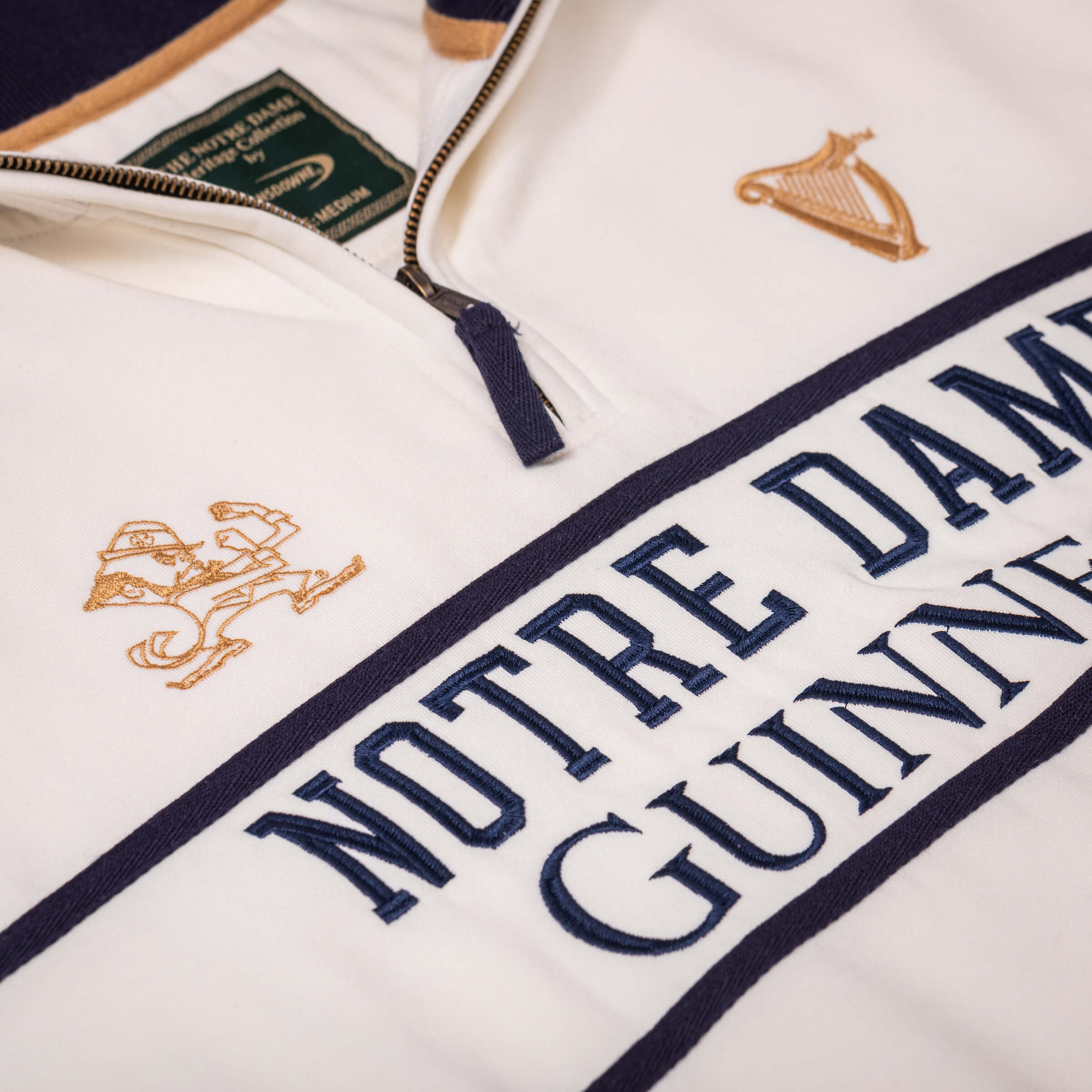 Guinness x Notre Dame 1 4 Zip Sweater Guinness Storehouse