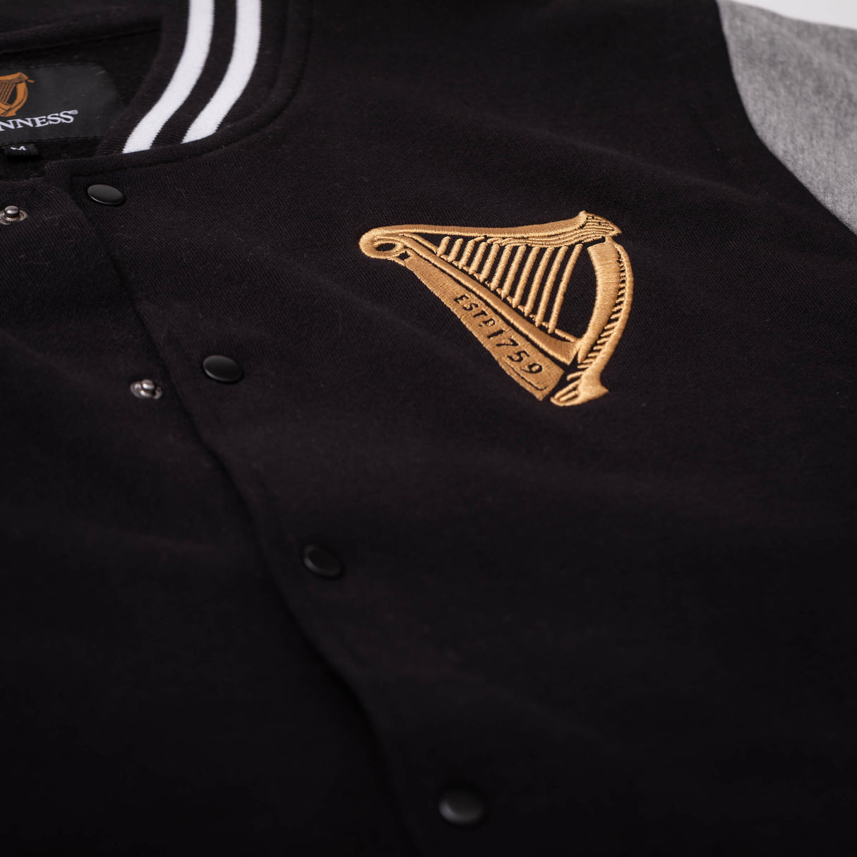 Guinness Black & Grey Varsity Jacket