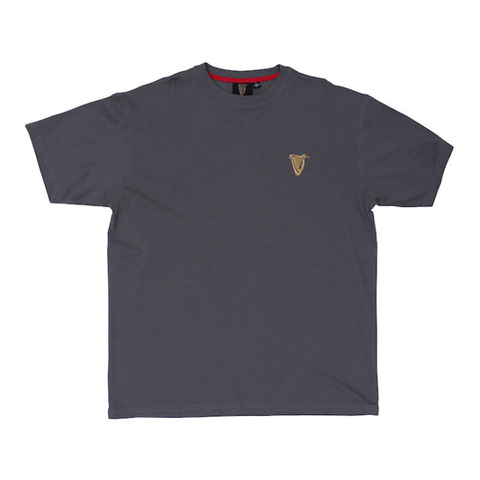 Dark Grey Guinness Exclusive Gold Harp T-Shirt
