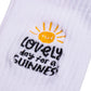 Detail of the Guinness x Fatti Burke Lovely Day for a Guinness white socks.