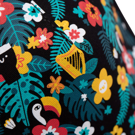 Detail of the Guinness x Kathi Burke hawaiian style design.