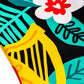 Detail image of the Guinness x Fatti Burke Hawaiian Style Swimming suit Design pattern