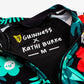 Detail image of the Guinness x Fatti Burke Hawaiian Style Swimming suit 1/4 zip open