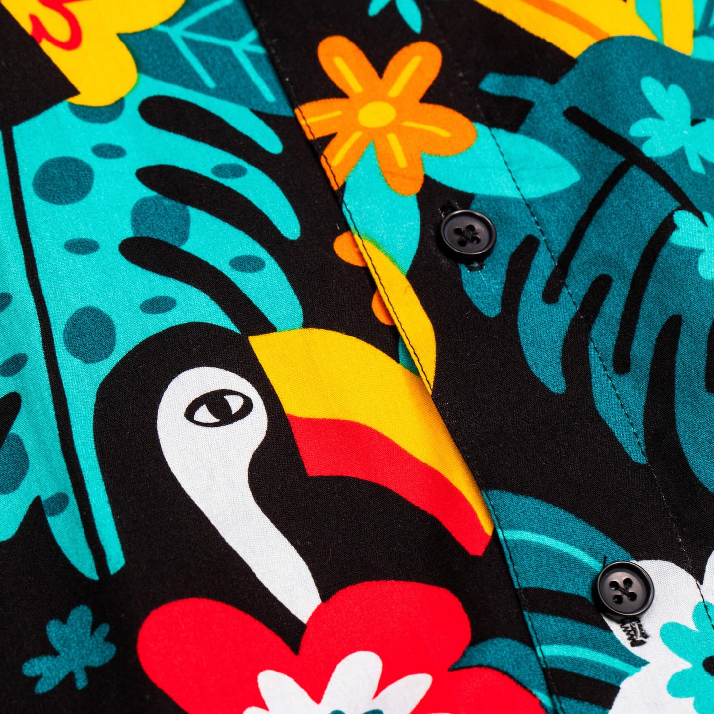 Detail of the Guinness Storehouse Hawaiian Style Shirt designed by Kathi Burke.