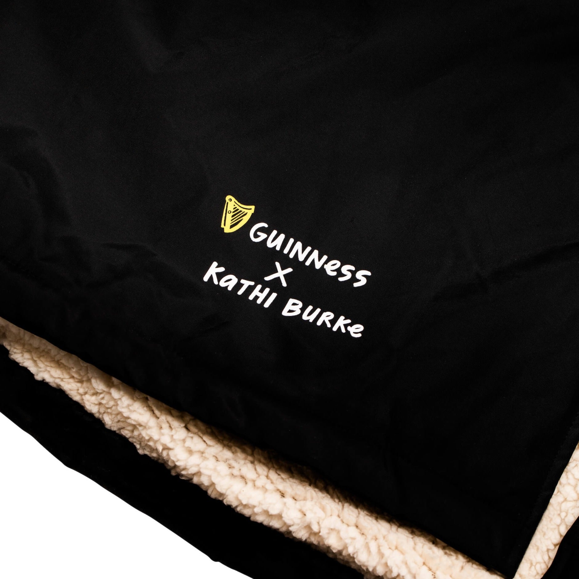 Guinness Storehouse and Kathi Burke Lovely Day logo on the Dry Robe.