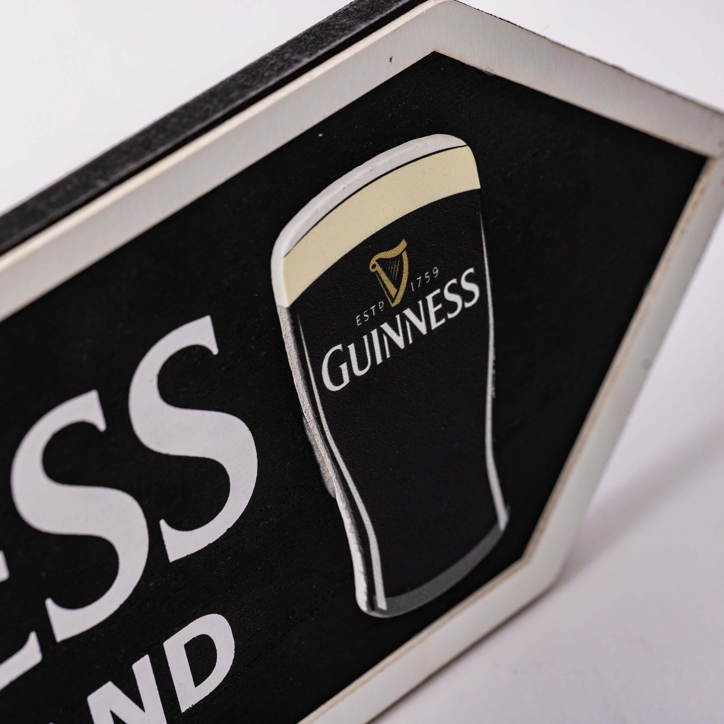 Guinness Pint Wooden Road Sign